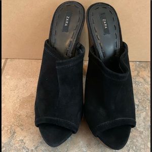 Zara slip block heel